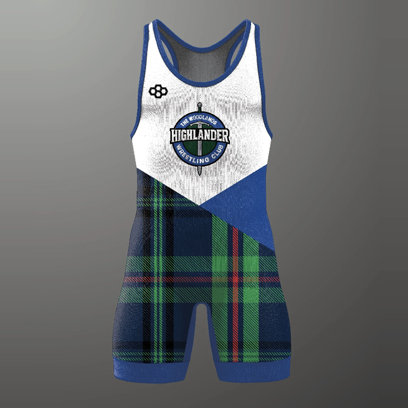Rudis Men's Elite Singlet - Blue Tartan