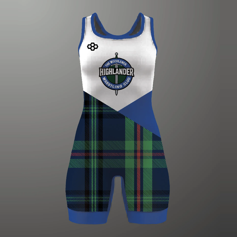 Rudis Women's Elite Singlet - Blue Tartan